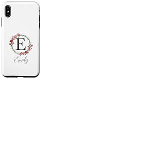 Floral Emily Nom Fleurs Nom Personnalis&eacute; Emily Coque pour iPhone XS Max