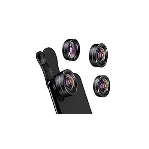 Objectif 3 en 1 pour iPhone - Objectif Fisheye + Objectif Super Grand Angle + Objectif Macro pour Smartphone Samsung Android