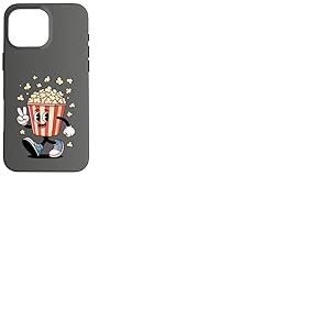 Funny Cartoon Popcorn Bucket Snack Movie Lover Design Coque pour iPhone 16 Pro Max