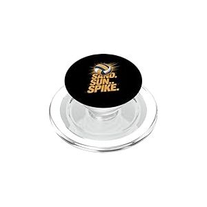 Beach Volleyball Sable Soleil Spike Summer Graphic PopSockets PopGrip pour MagSafe