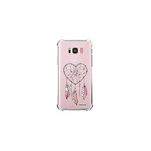 Evetane - Coque Silicone Compatible avec Samsung Galaxy S8 - Protection Souple et Renforcée - Coins Antichocs - Fine et Transparente - Coque Arrière - Attrape Coeur