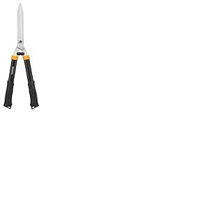 Fiskars Cisaille à haies HS21, Pour tailler les haies et les buissons, Longueur : 59 cm, Lames en acier trempé/Poignée en plastique doux au toucher, Noir/Orange, 1026827