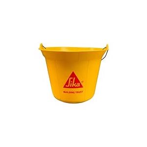 SIKA - Seau de maçon pour mélange, dosage et transport de mortier, enduits et colles à carrelage, 11 L, Jaune 547694