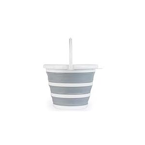 Beldray Bucket Collapsible - 10L Foldable Round Plastic Tub, Portable, Space-Saving Outdoor Water Pail, Pop-Up to Open, Easy Carry Handle, Strong Center Support Band, Camping, Fishing, Car Cleaning