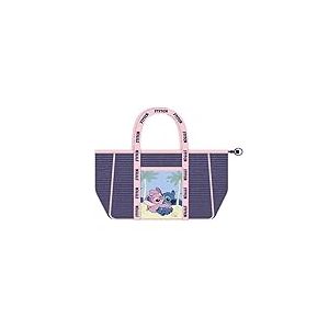Cerd&agrave; Disney Lilo et Stitch Sac de plage 20 x 39 x 62 cm - Mat&eacute;riaux recycl&eacute;s - Motif Stitch et Angel - Violet rose