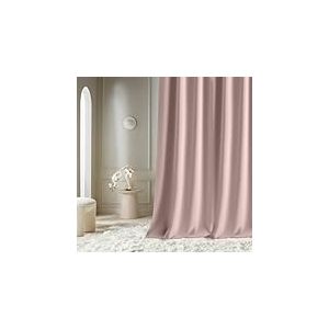 ROOM99 Rideau avec Passe Tringle Aura 140 x 230 cm Largeur x Hauteur, Décoration de Fenêtre, Curtains et Draperies intérieurs pour Salon, Chambre Moderne Lisse Rose poudré, 1 pièce