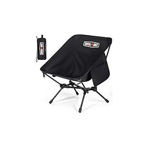 OVERMONT Chaise de Camping Pliante Ultralégère - Chaise de Plage Compacte Pliable pour Adultes avec Sac de Transport pour Randonnée Pêche Camping et Voyage en Plein Air, Supporte jusqu'à 150 kg