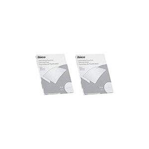 Ibico Basics - Pochettes de Plastification A4, Epaisseur Light, Lot de 200, Finition Brillante, Transparentes, 627308