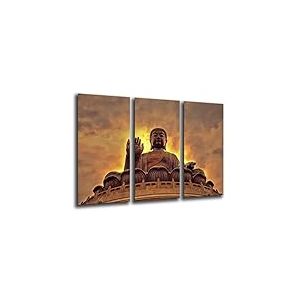 Tableau Moderne Photographique, Impression sur bois, Bouddha Bouddha, Relaxation, Relaxation, Zen, 97 x 62 cm, ref. 26224