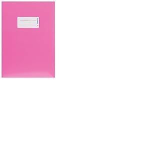 HERMA 19763 Prot&egrave;ge-cahiers, format A5, en carton rose, avec champ d'inscription, en papier solide et extra fort, prot&egrave;ge-cahiers d'&eacute;cole, couleur