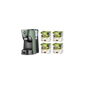 Lavazza, A Modo Mio Machine &agrave; caf&eacute; Tiny Eco Vert avec 64 capsules &iexcl;Tierra! Assorties, Machine &agrave; expresso en plastique recycl&eacute;, 1450 W, 220-240 V, 50/60 Hz, 0,6 litre