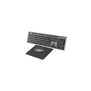 Tacens Zenith, Combo sans Fil 3en1 avec Technologie DualLink 2.4 GHz, Clavier Complet Pleine Taille avec SmartKey Copilot AI, Souris Optique 3200 DPI, Tapis Nanotextile, Langue Espagnole, Noir