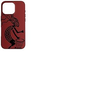 Kokopelli Dieu avec Tambour Symbole de fertilit&eacute; et de Joie Coque pour iPhone 16 Pro