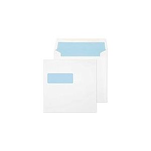 Blake Everyday | enveloppe (19 x 19cm) avec fenêtre | lot de 500 unités | 100 GSM | enveloppes blanches gommées | enveloppe mariage | enveloppes carrées | enveloppe invitation | Modèle 0190W