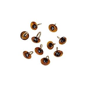 Rayher Yeux d'animaux en verre 6 yeux pour peluche &agrave; coudre &oslash;6mm marron, 8904005