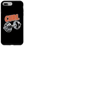 Haltère rétro Humoristique avec Inscription Love to Curl Funny Gym Coque pour iPhone 7 Plus/8 Plus