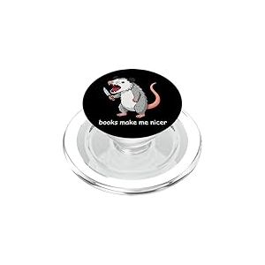 Books Make Me Nicer Lecteur Passionn&eacute; Biblioth&eacute;caire PopSockets PopGrip pour MagSafe
