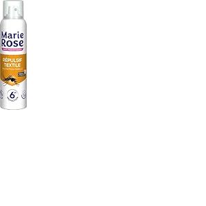 MARIE ROSE - Répulsif Textile Moustiques - Protection 6h contre les Moustiques Communs et Tigres - Vêtements, Tissus et Draps - 150mL - Fabriqué en Europe