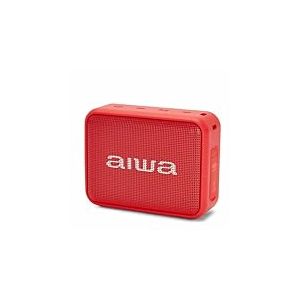Aiwa BS-200RD Enceinte sans Fil Portable Bluetooth, st&eacute;r&eacute;o sans Fil, imperm&eacute;able, Couleur Rouge