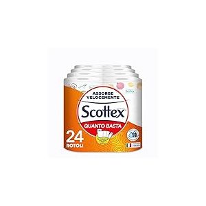 Scottex Quanta Basta Rouleaux maxi option de papier de cuisine demi-déchirure, paquet de 24