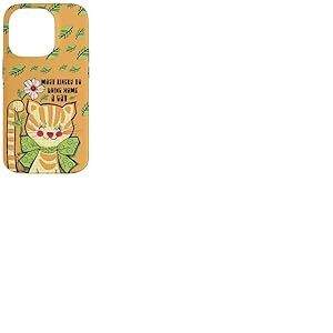 Groovy Bow 70s Chat Amusant Le Plus susceptible de ramener Un Chat &agrave; la Maison Coque pour iPhone 14 Pro