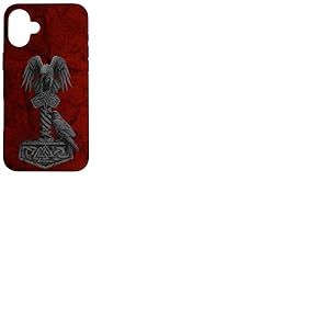 Mythologie Nordique Mjölnir Thor Hammer Corbeau Odins Midgard Coque pour iPhone 16 Plus