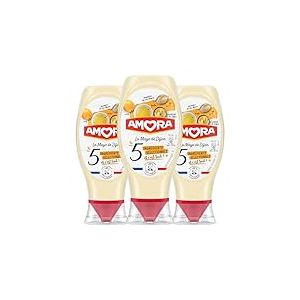 AMORA La Mayo de Dijon 5 Ingrédients sélectionnés Flacon Souple 400g - Lot de 3