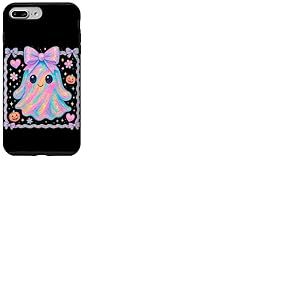 Joli fantôme Coquette Pastel avec nœud et Paillettes pour Halloween Coque pour iPhone 7 Plus/8 Plus