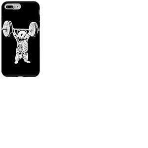 Vintage Panda R&eacute;tro Halt&eacute;rophilie Gym Panda Deadlift Dr&ocirc;le Coque pour iPhone 7 Plus/8 Plus