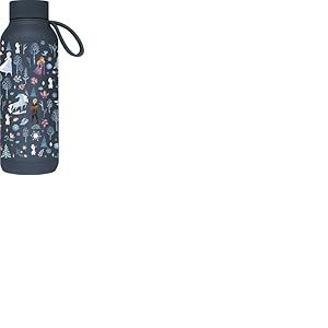 Quokka Bouteille isotherme en acier inoxydable solide avec crochet ardoise 510 ml La Reine des neiges Forest