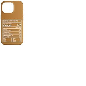 Informations nutritionnelles sur Le Durian, Conception Amusante de Tableaux sur Les Fruits puants Coque pour iPhone 16 Pro