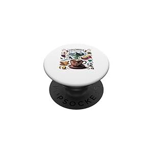 Drapeau Colombie Café Garçons Filles Colombian Gear Drapeau Columbia PopSockets PopGrip Adhésif