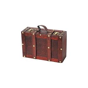 Vintiquewise Valise à lanières à l'ancienne, Cerise Antique, Petit, 20,32 x 12,7 x 7,65 cm