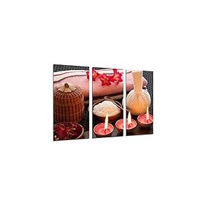 Cuadros Camara Tableau Moderne Photographique, Impression sur Bois, Relax, Bougies, Relaxation, Zen, 97 x 62 cm, ref. 26532
