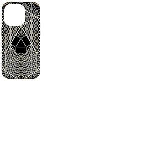 Géométrie sacrée Octaèdre Hexagone Géométrique Hexagone Coque pour iPhone 14 Pro
