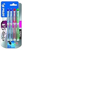 Pilot Spain V-5 Grip Lot de 4 Marqueurs à encre liquide, multicolore