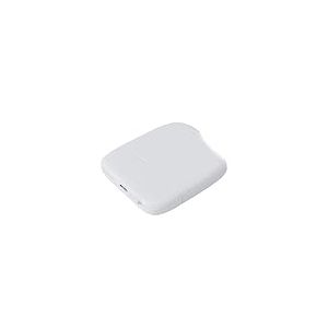 Xoopar - Ice-Powerbank - Batterie Externe 5000 mAh avec Lumière Tactile Intégrée Adaptée à Tous Les Smartphone Iphone,Samsung,Huawei,Xiaomi,LG,Tablette en Plastique Recyclé Certifié GRS - Blanc