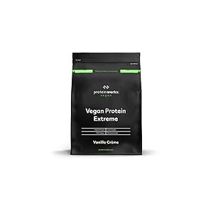 Protein Works - Protéine Végane Extrême | Mélange de vitamines ajouté | Qualité première | Shake de protéines végétales | 28 Servings | Crème Vanillée | 1kg