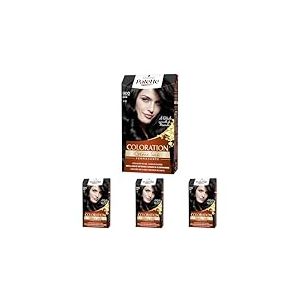 Schwarzkopf Palette Coloration Permanente Cheveux, Crème Soin, Couvre 100 pour cent des Cheveux Blancs, Tenue 8 semaines, Noir 900, 1 Unité (Lot de 4)