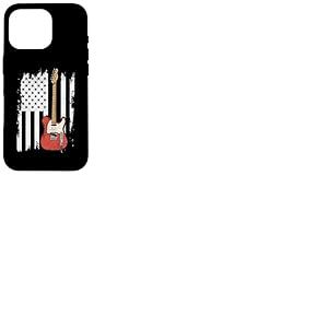 Lets Rock n Roll Guitare r&eacute;tro USA Drapeau Musique Coque pour iPhone 16 Pro