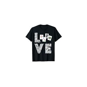 Mahjong Love Jouer à Chinois Jeu Joueur T-Shirt