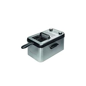 Brandt - Friteuse - FRI3200 - Capacité de la cuve 3,2L - 1KG frites - Minuteur - Panier cuve et couvercles amovibles - Hublot de contrôle - Thermostat réglable - 2200W - Inox