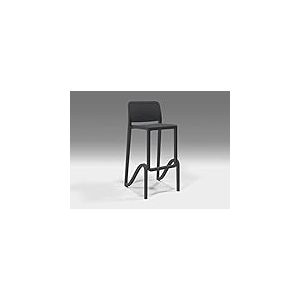 Tabouret Haut empilable pour int&eacute;rieur et ext&eacute;rieur en polypropyl&egrave;ne Giano Nero Made in Italy pour CASA Bar Restaurant