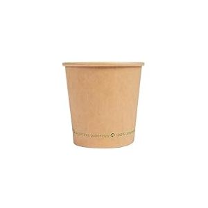 García de Pou 50 Unités - Gobelets en Papier 1 Paroi 120 ml 230 g/m2 6,3/4,5 x 6 cm Marron Carton