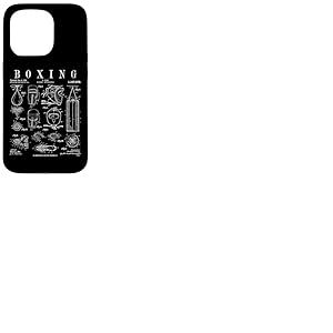 Gants de Boxe Pugilist Boxer Vintage Brevet Dessin Imprim&eacute; Coque pour iPhone 15 Pro