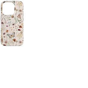 Fleur sauvage papillon amoureux fleur d'été Coque pour iPhone 14 Pro