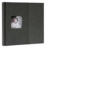 Deknudt Album Photo - Bo&icirc;te Photo, Cuir ou Similicuir, Gris, 20 x20 cm