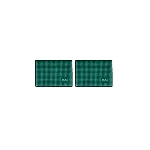 Rayher Tapis de découpe, vert, 1 pce., 60X45cm, épaisseur 3mm, quadrillé, arts créatifs, plan de travail, protection-8923600 (Lot de 2)