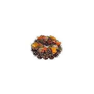 Heitmann Deco Couronne d'automne color&eacute;e &ndash; Couronne de broussailles &ndash; D&eacute;coration d'automne &ndash; Marron &ndash; Orange, Jaune, Vert &ndash; env. 25 x 25 x 8 cm