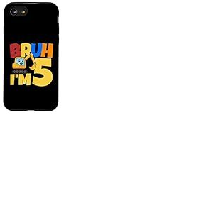 Bruh Im 5 Excavator Construction 5e Anniversaire gar&ccedil;on 5 Ans Coque pour iPhone SE (2020) / 7/8